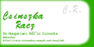 csinszka racz business card